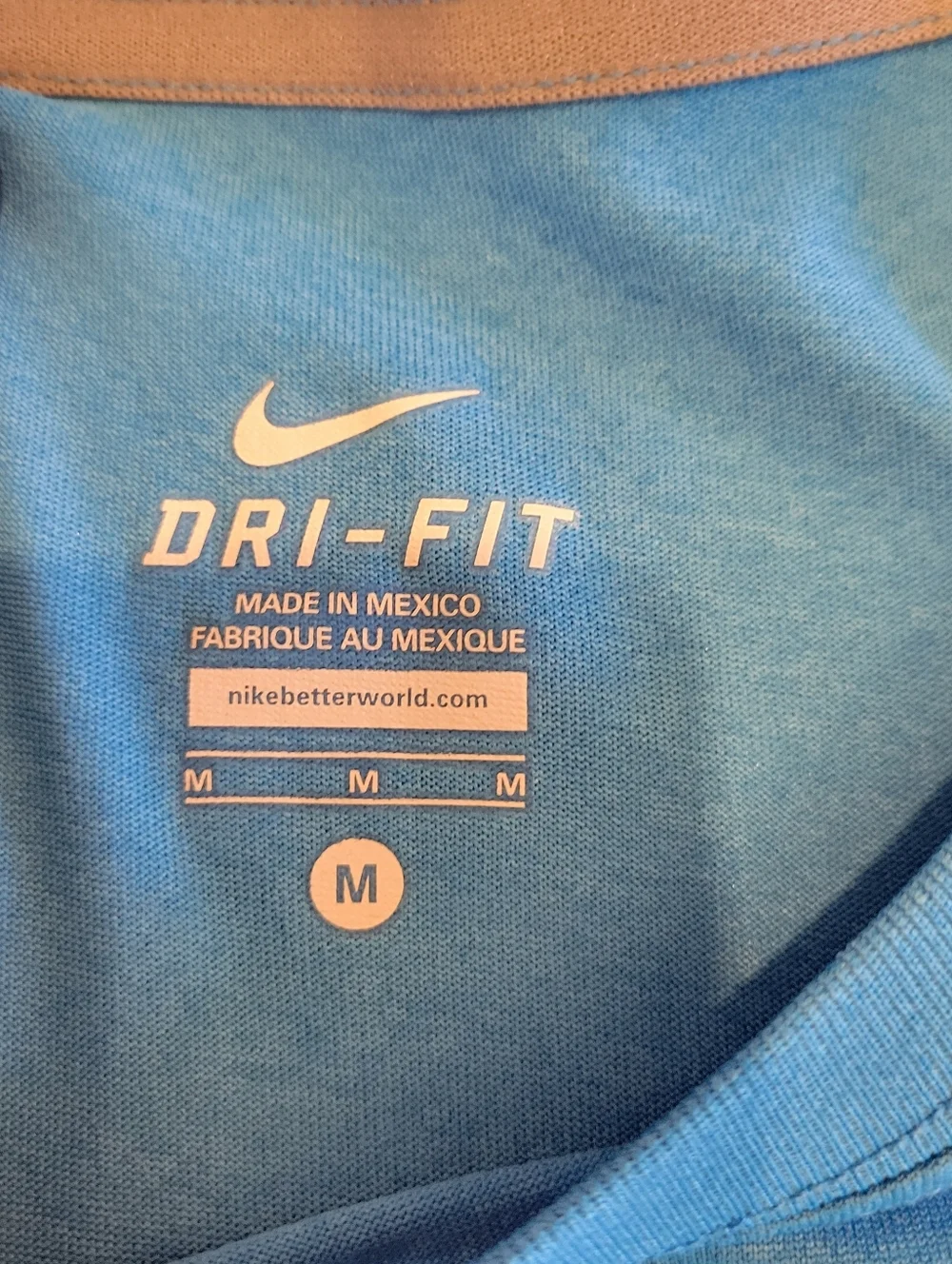 Nike Blue Dri-Fit Tee As Long As You're Sweating You're Still Alive Size M